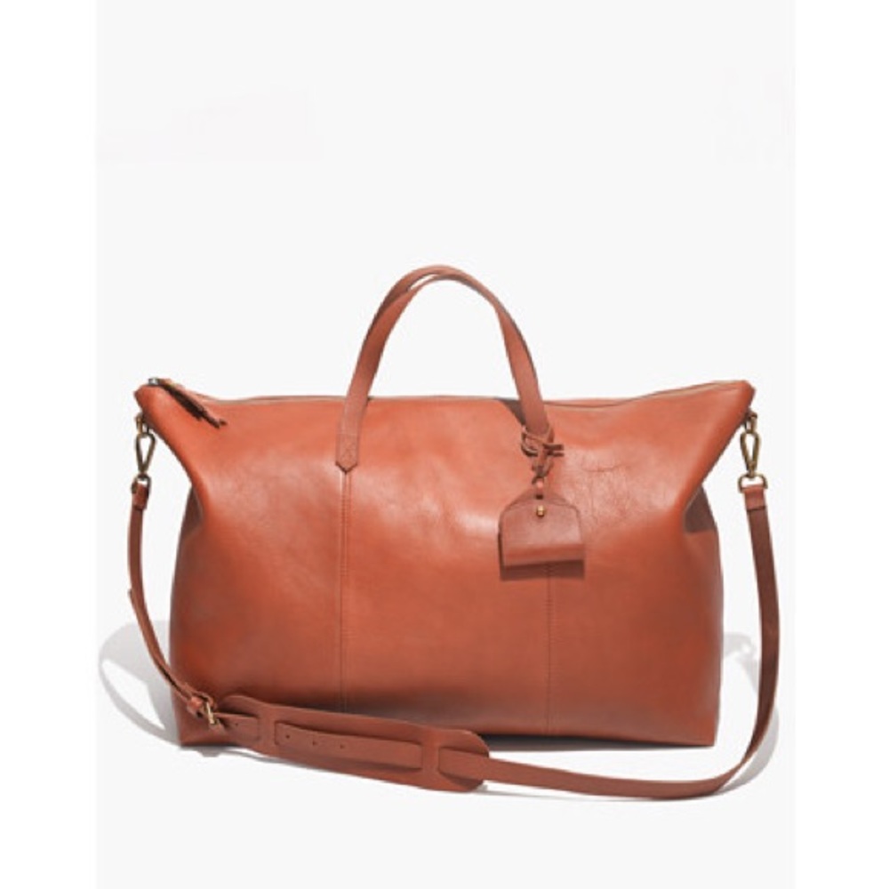 Madewell the transport leather weekender